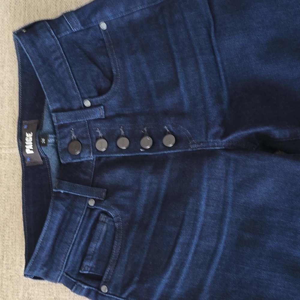 Paige Hourglass Jeans Long Sz 24x33 - Picture 2 of 5